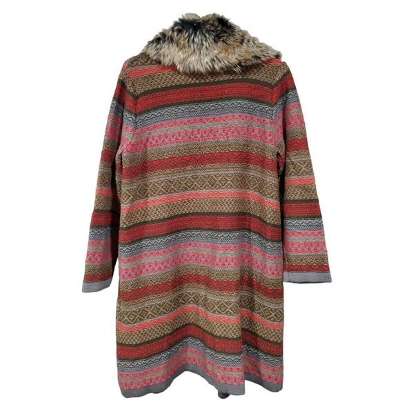 Anne Klein Women's Cardigan Sweater with Detacheable Faux Fur Collar Siz… - Picture 2 of 12